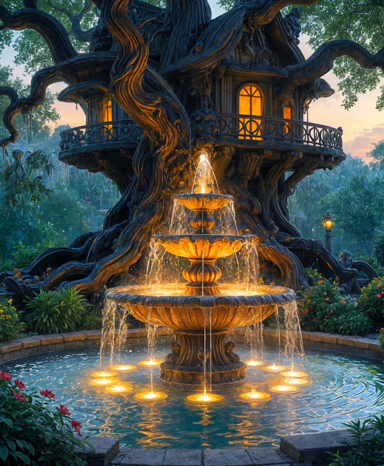 Fountain   by @Shimmeringcosmos