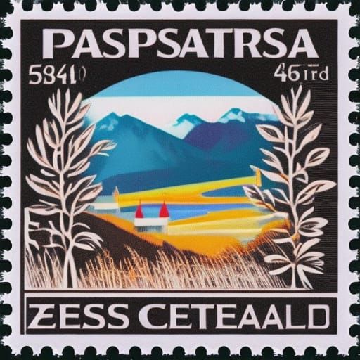 Postage stamp of a postage stamp  of a postage stamp of a po...