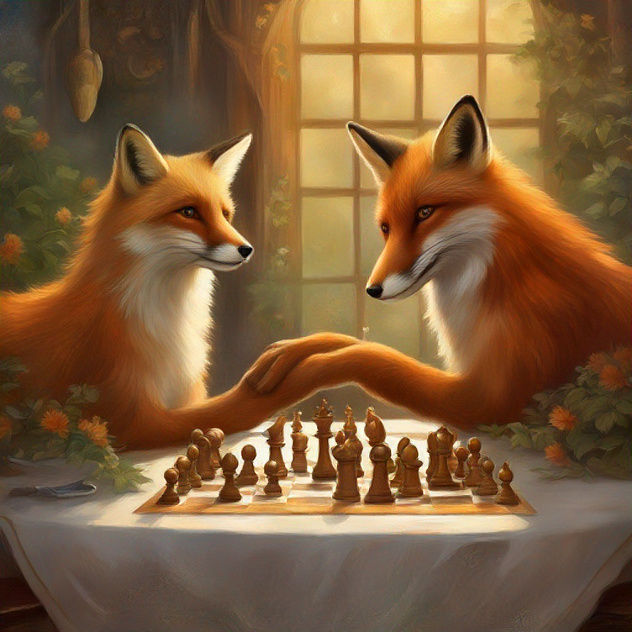 Michael Fuchs und Frau Anneliese Fuchs spielen Schach ...