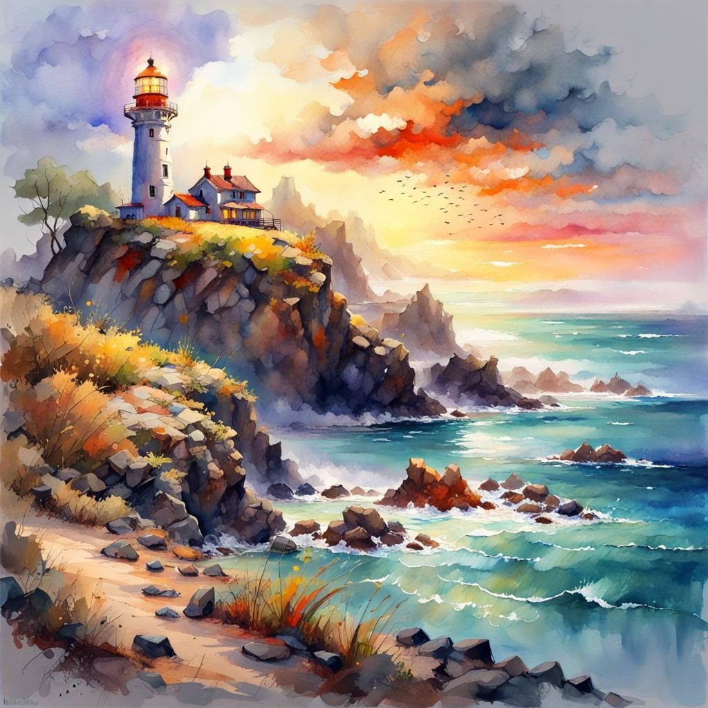 Sunset at the lighthouse