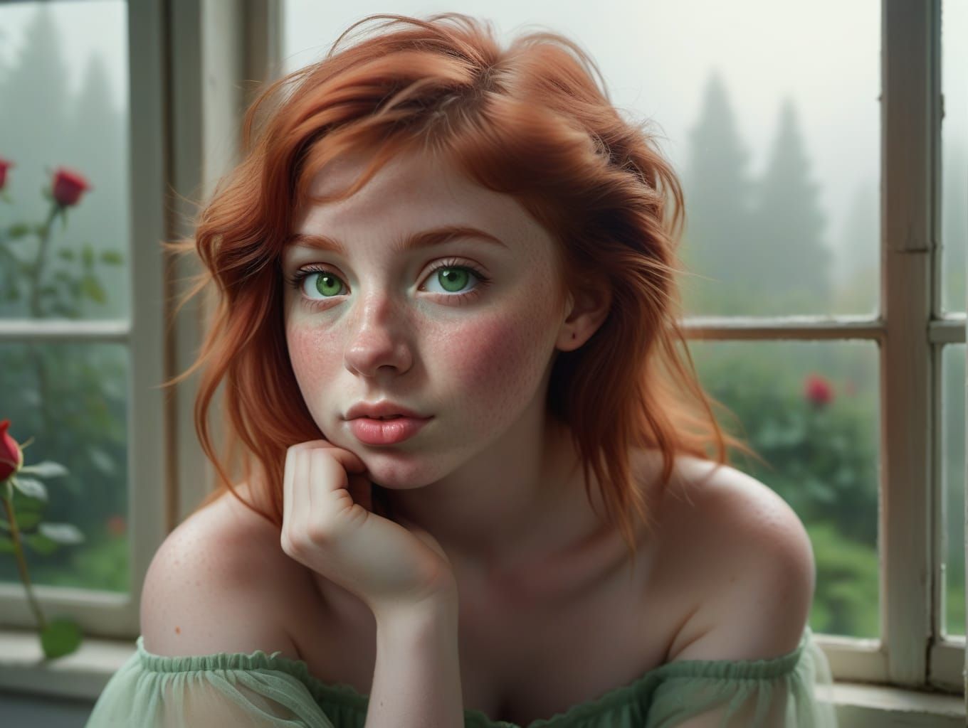 Redhead Woman Portrait #01