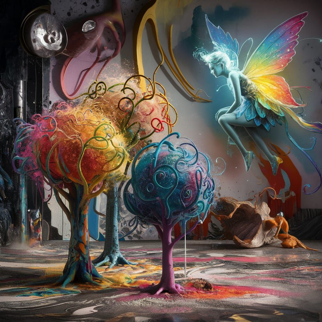 trees, Kids Crayon drawings ,surreal child’s drawing , rayograph Man …