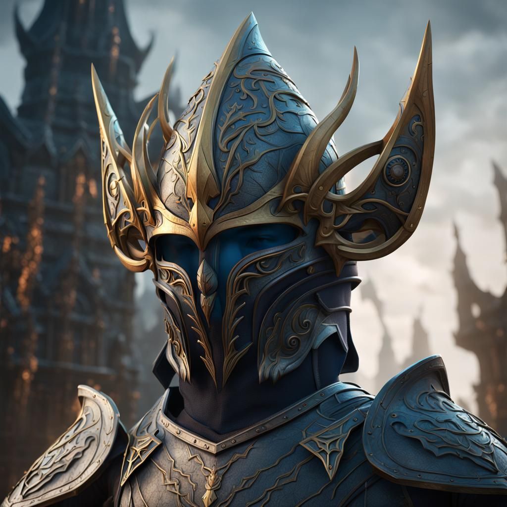 armored elven helmet
