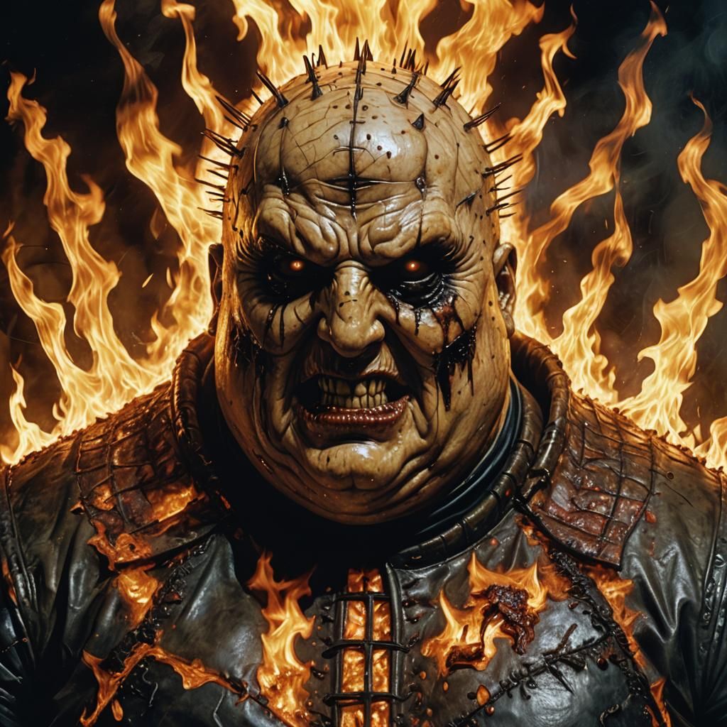 Hyperrealistic Cenobite, "Butterball", from the movie "Hellb...