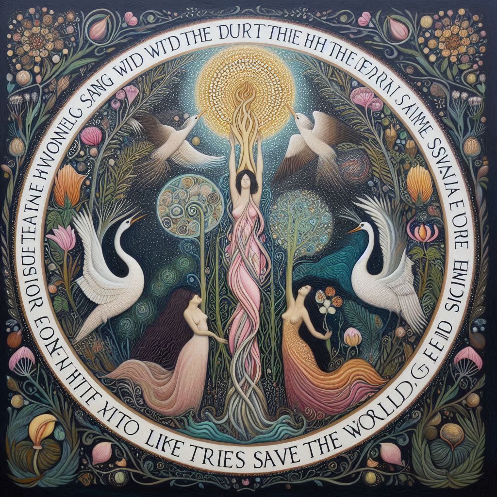 Women with iridescent, seal-like voices and majestic swan wings