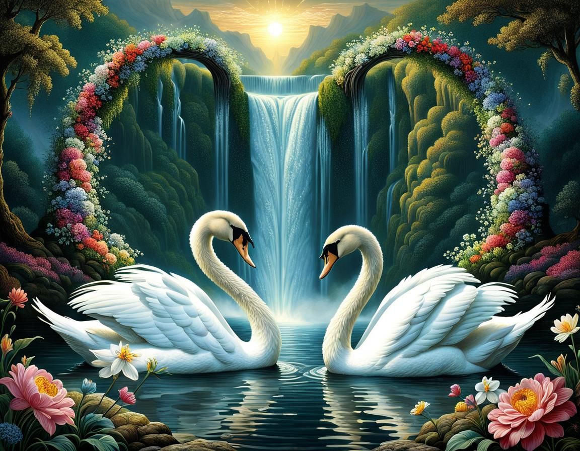 Romantic Swans
