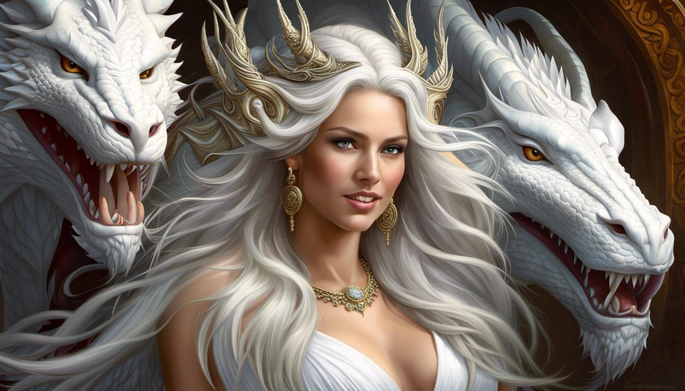 Goddess of Dragons - AI Generated Artwork - NightCafe Creator