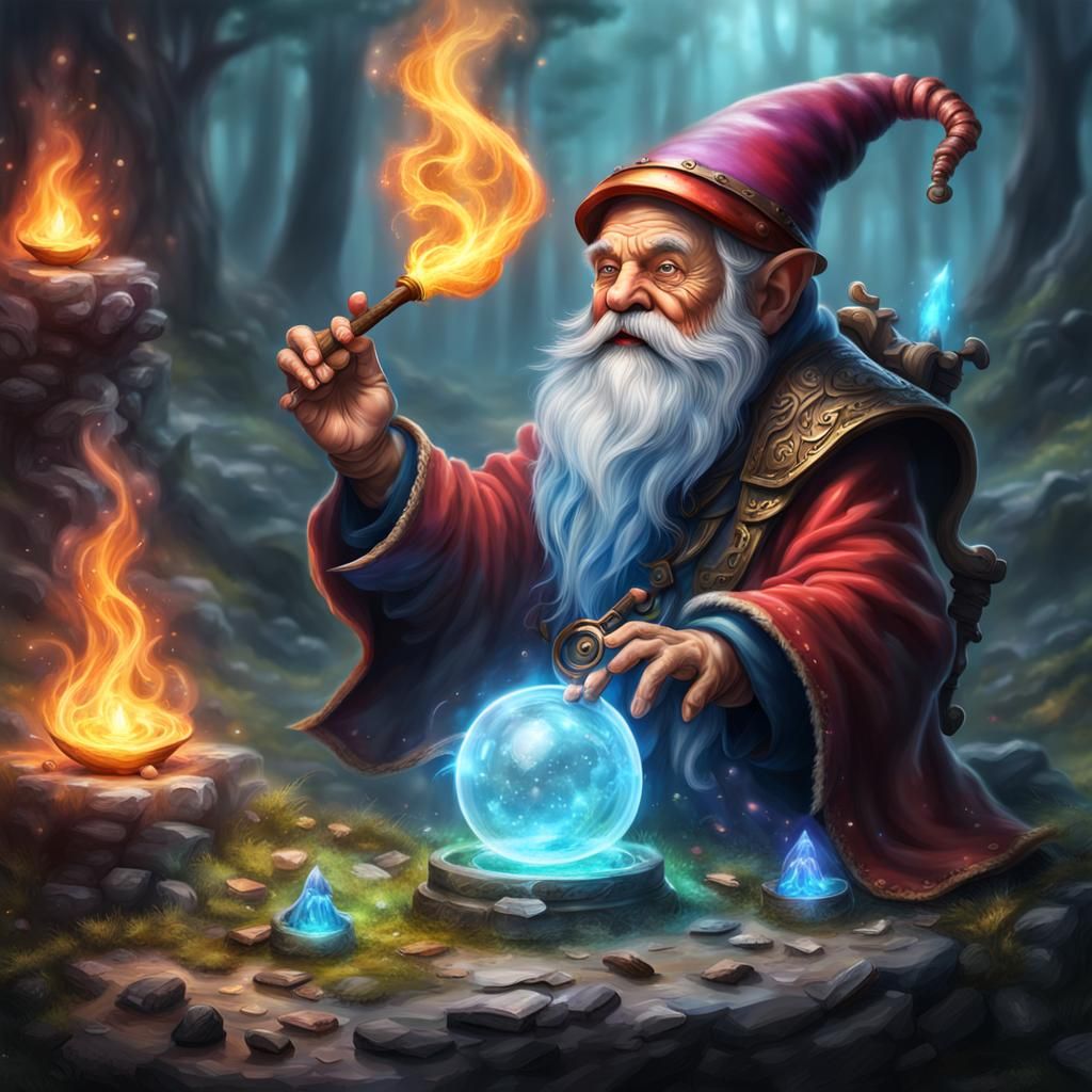 Gnome Magician - AI Generated Artwork - NightCafe Creator