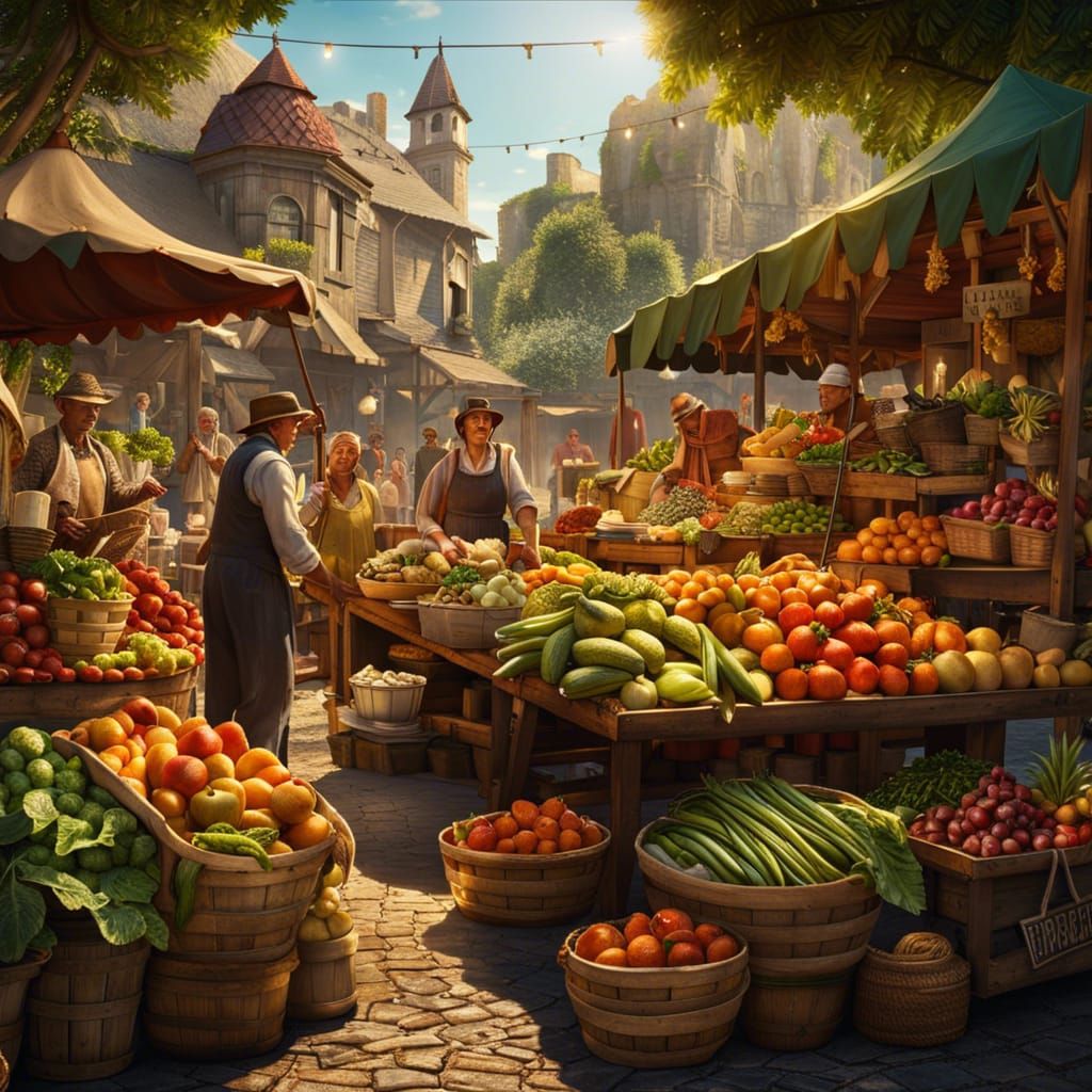 Medieval Farmers Market  by @3DS