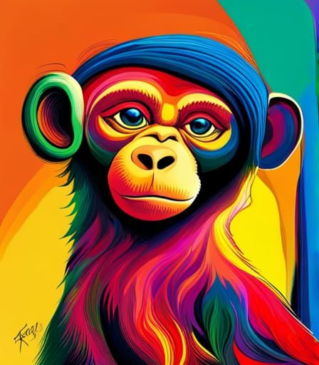 Funky Monkey - AI Generated Artwork - NightCafe Creator
