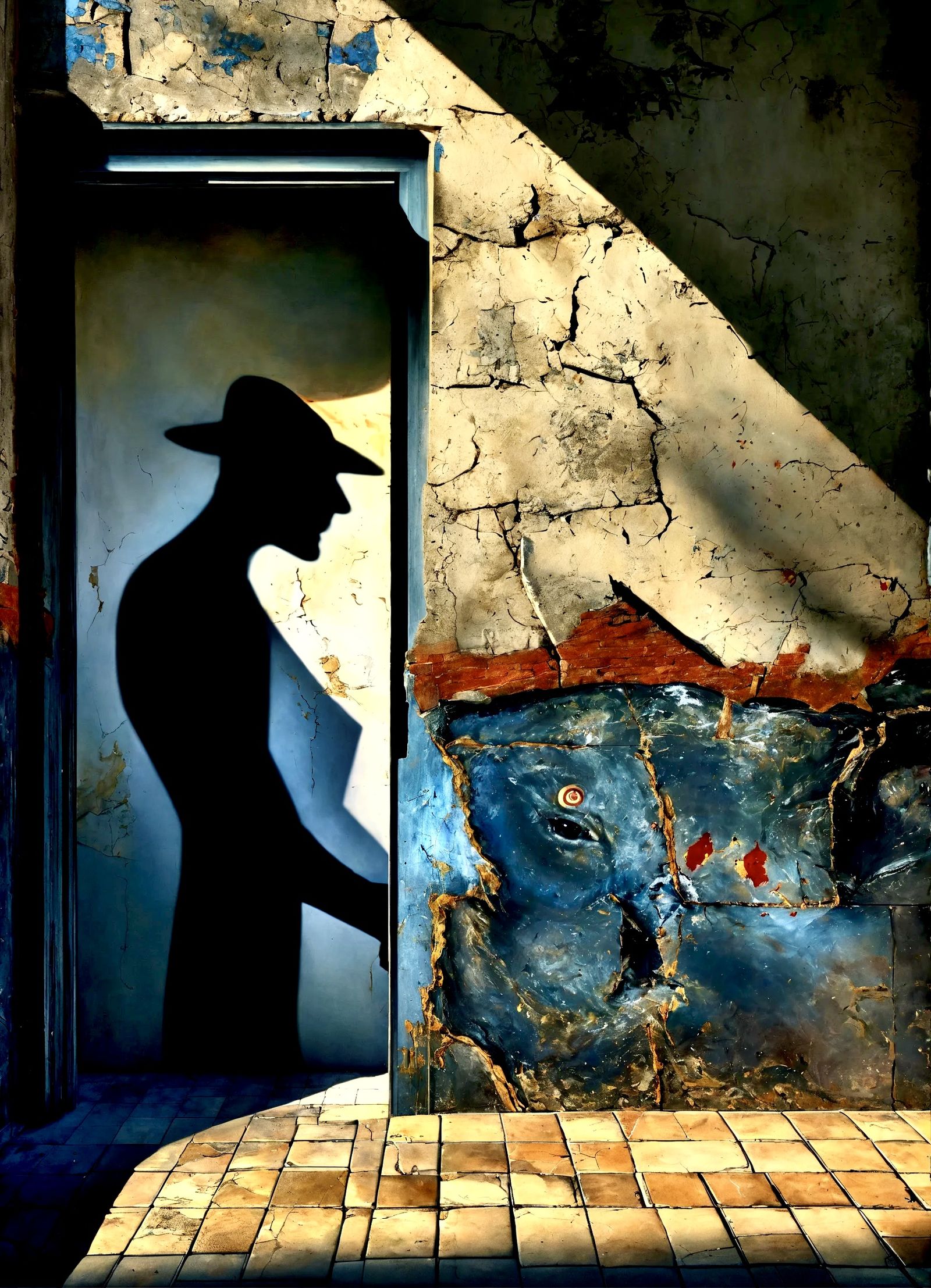 Silhouette on the shade