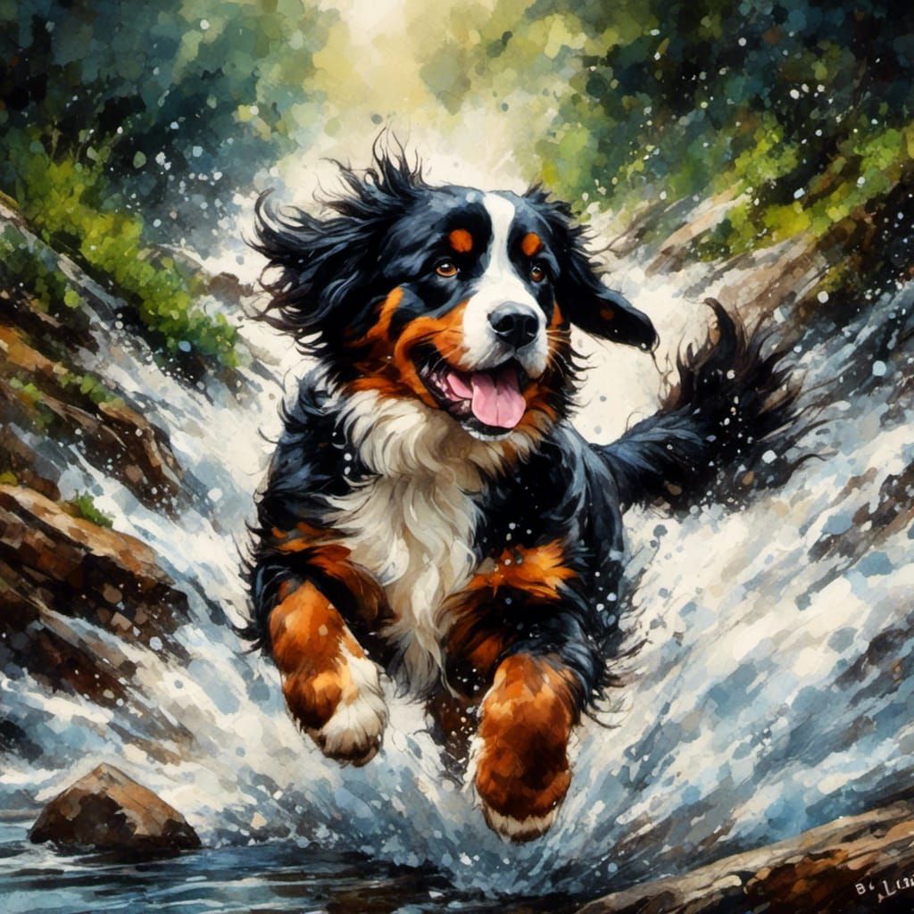 Bernese Mountain Dog  by @Riverdog