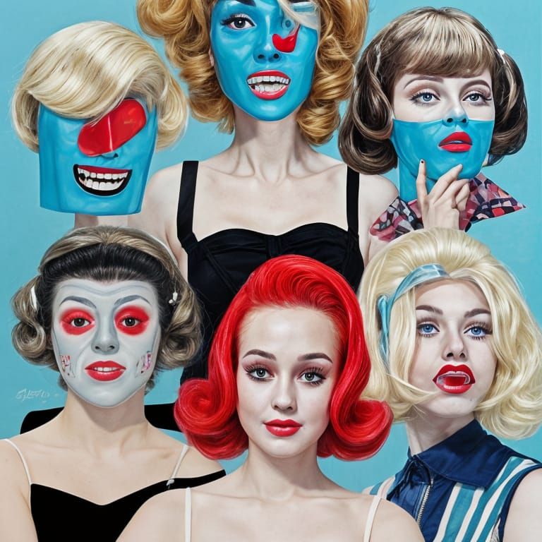 Androgynous Angel with Rhinestone-Flowered Board