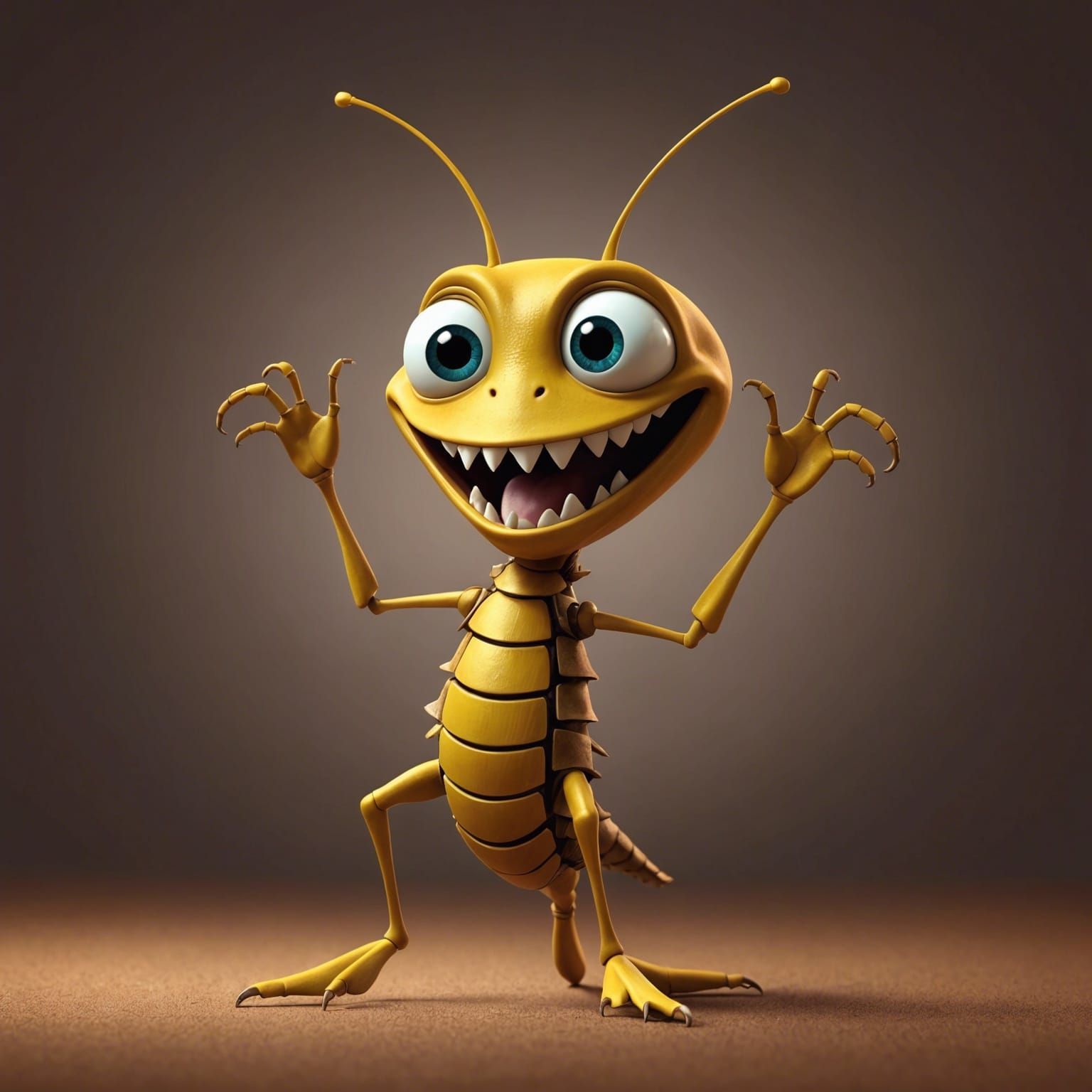 happy Mantodea, 3d digital art, Maya 3D, ZBrush Central 3D s...