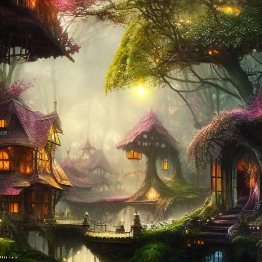 clockpunk fairy town