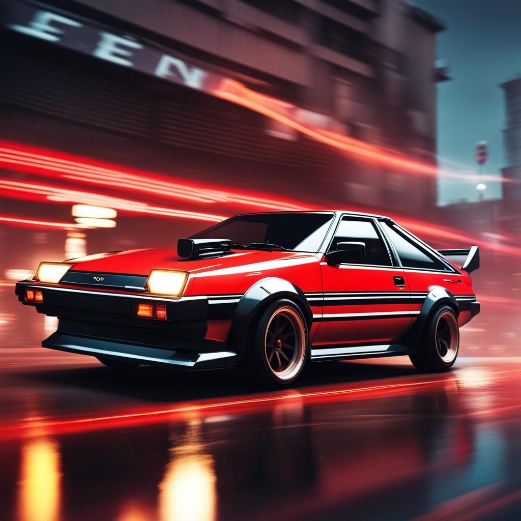Racing Through Tokyo - Toyota AE86 Races Through Tokyo: Hype...
