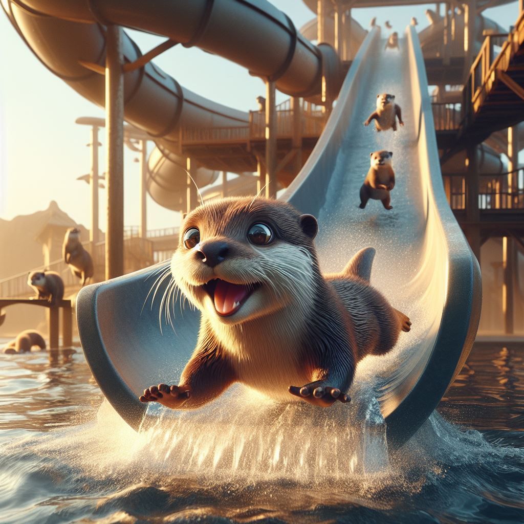 Hello from the otter slide