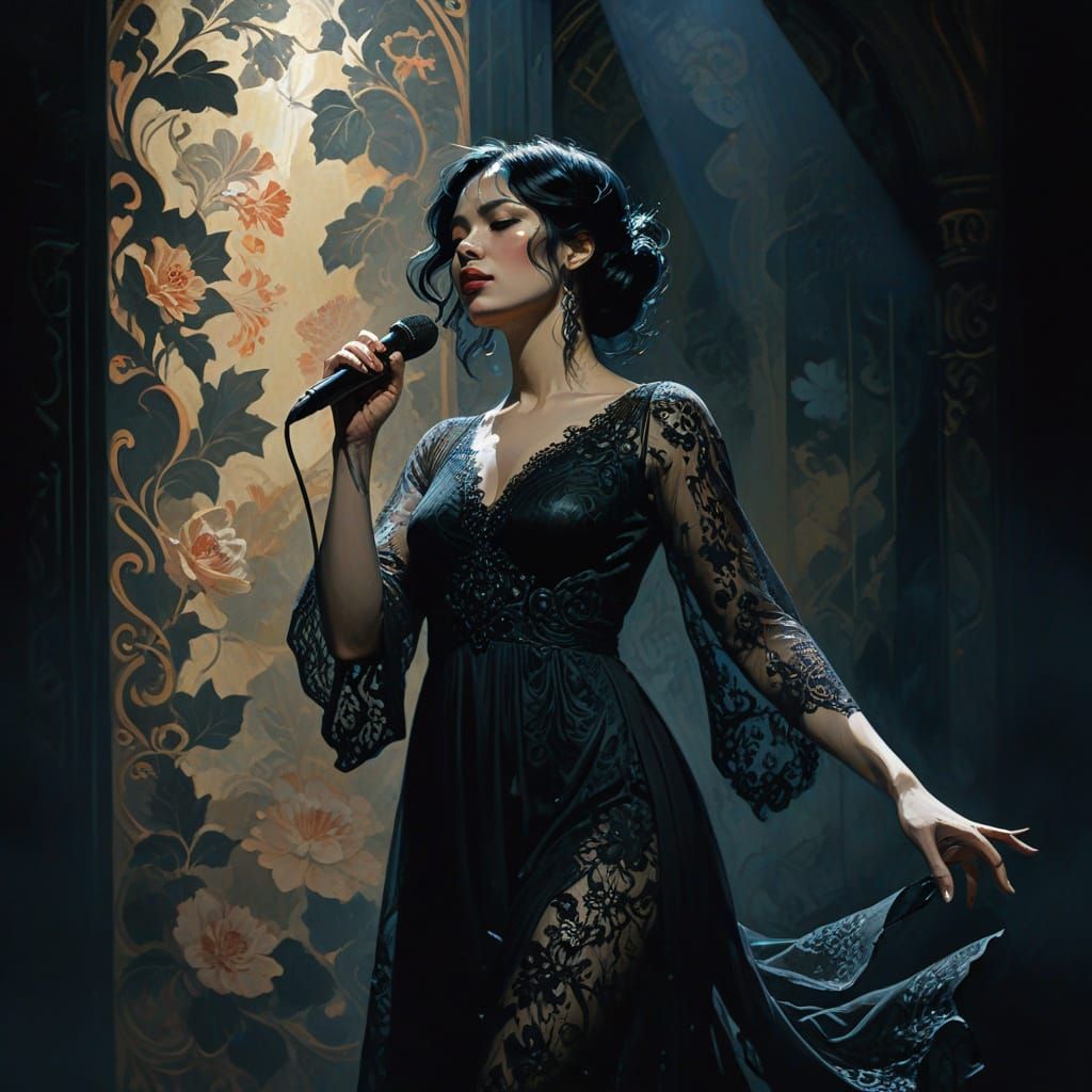 Natalie on Stage  by @Miriam Wolfdaughter