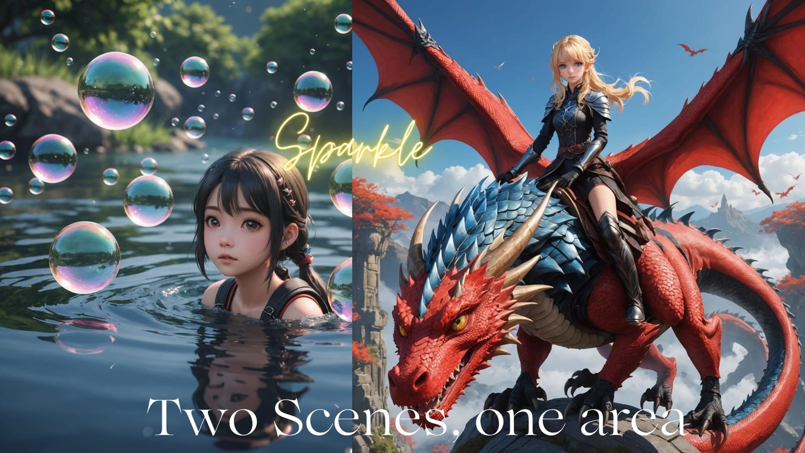 Two scenes, one area.