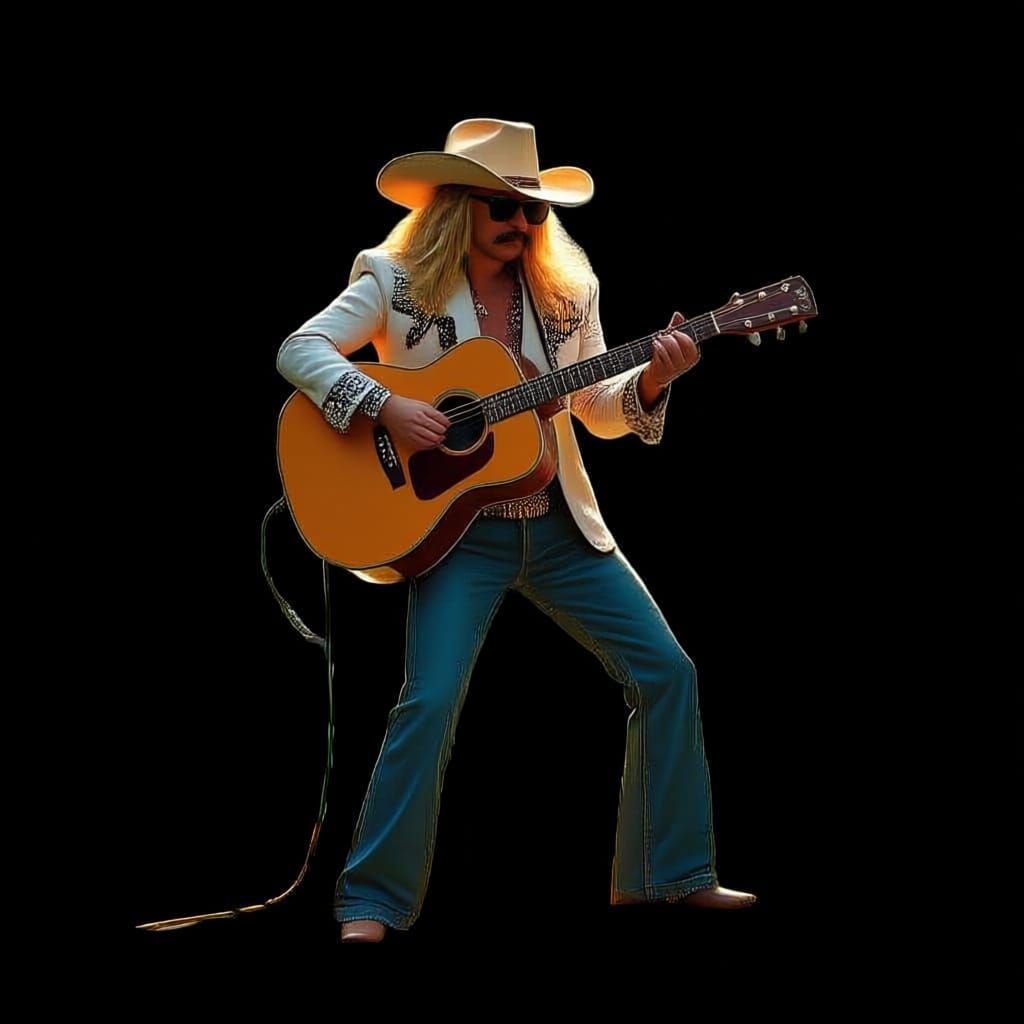 How about a miniature kid rock performing islands in the streams on a big beautiful island with a stream running through it