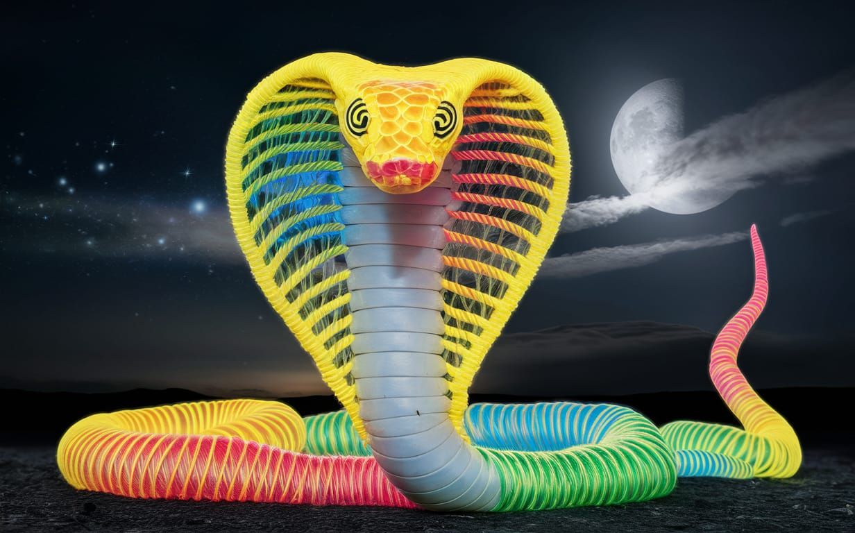 Hypnotic fluorescent cobra