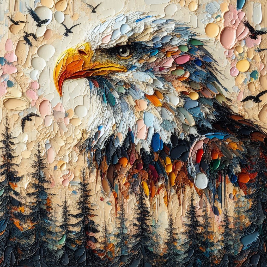 Painting of a Bald Eagle