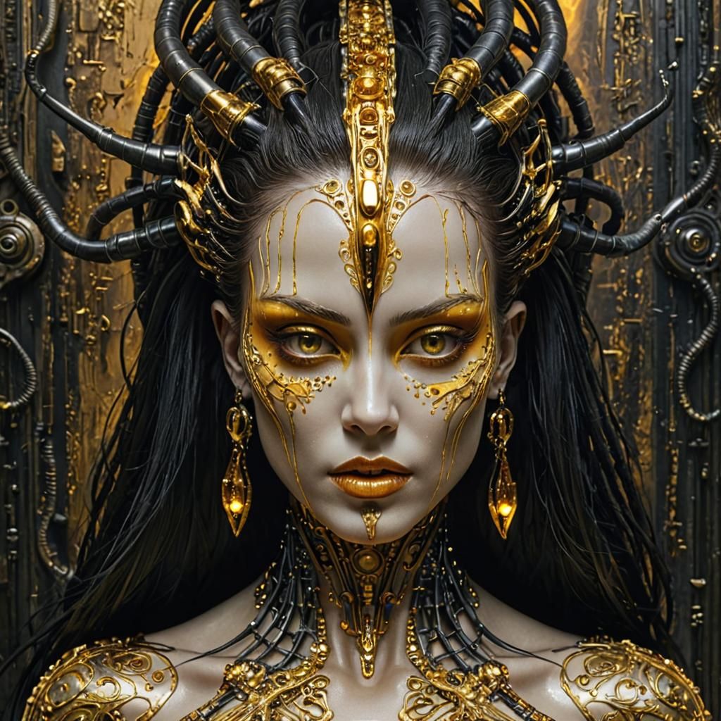 Cybernetic Fire Princess  by @Thabana