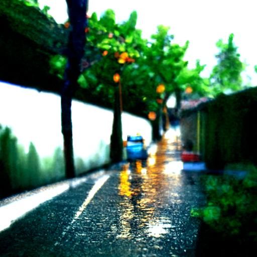 Rainy Lane - AI Generated Artwork - NightCafe Creator