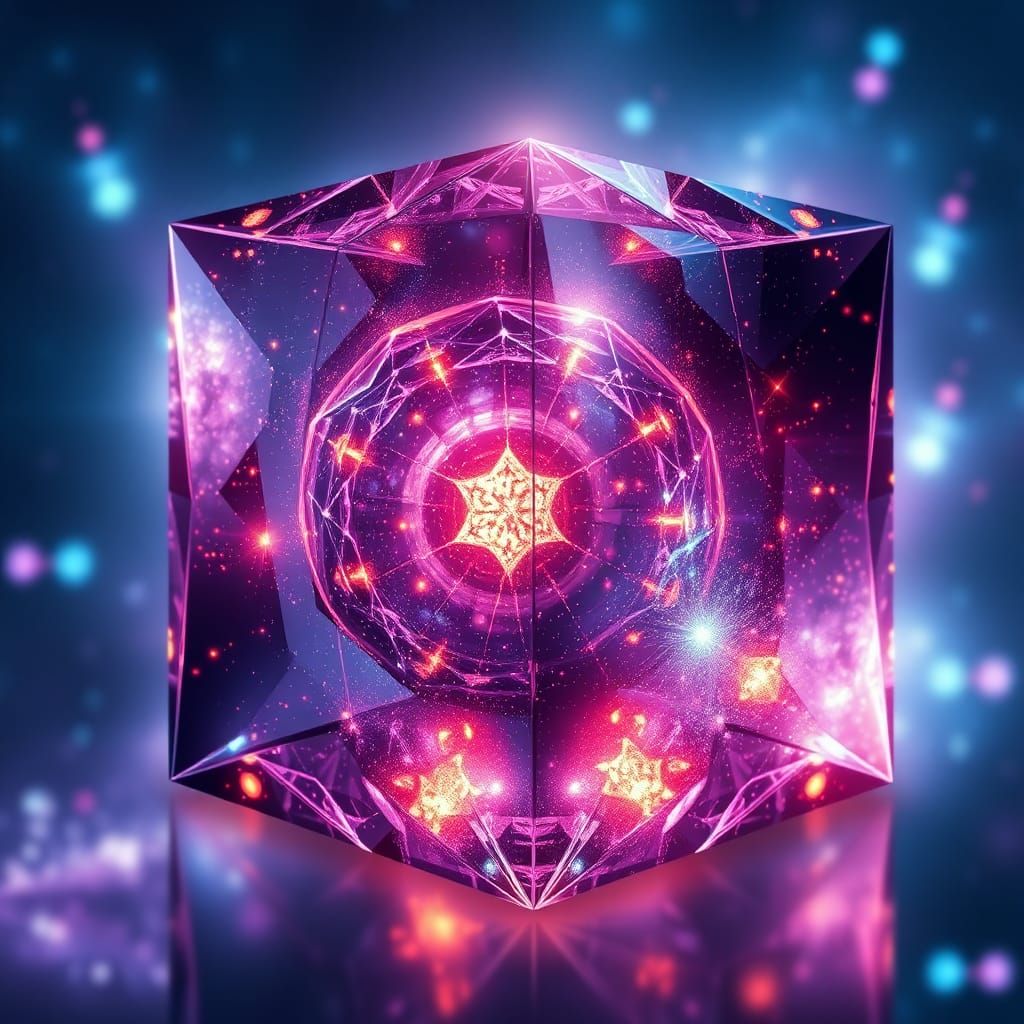 Fantasy cube about space