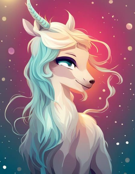 Unicorn x Llama x cat hybrid - AI Generated Artwork - NightCafe Creator