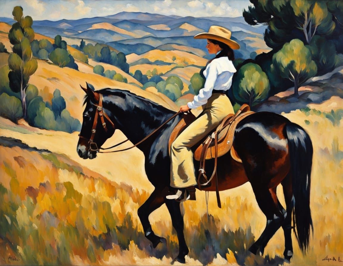 Cowgirl a la Cézanne