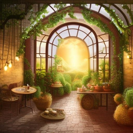Greenhouse bakery AI Generated Artwork NightCafe Creator