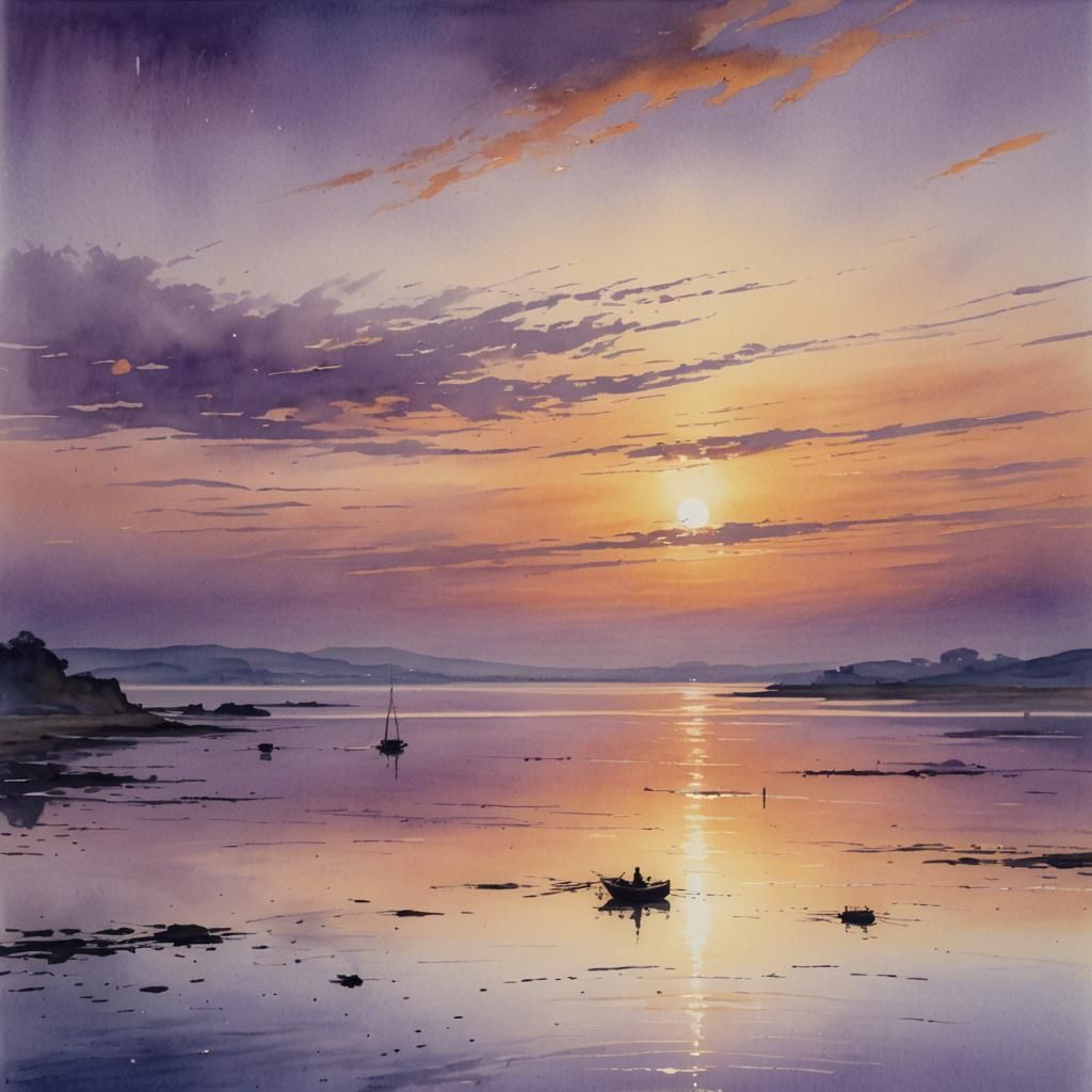 Delicate dawn over an estuary.