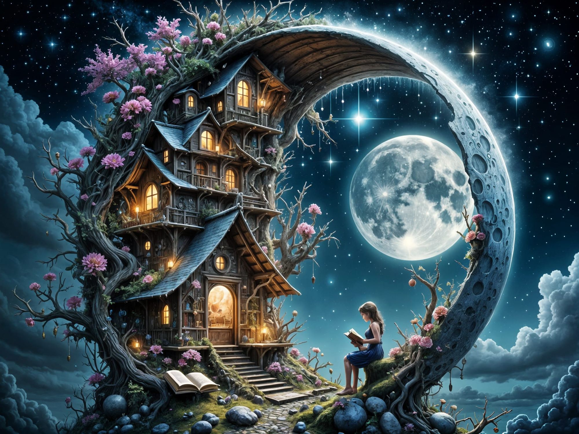 Sarah and the Moonscape Library 