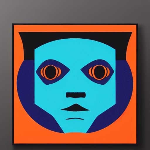 Stone Golem in Pop Art Style Screen Print