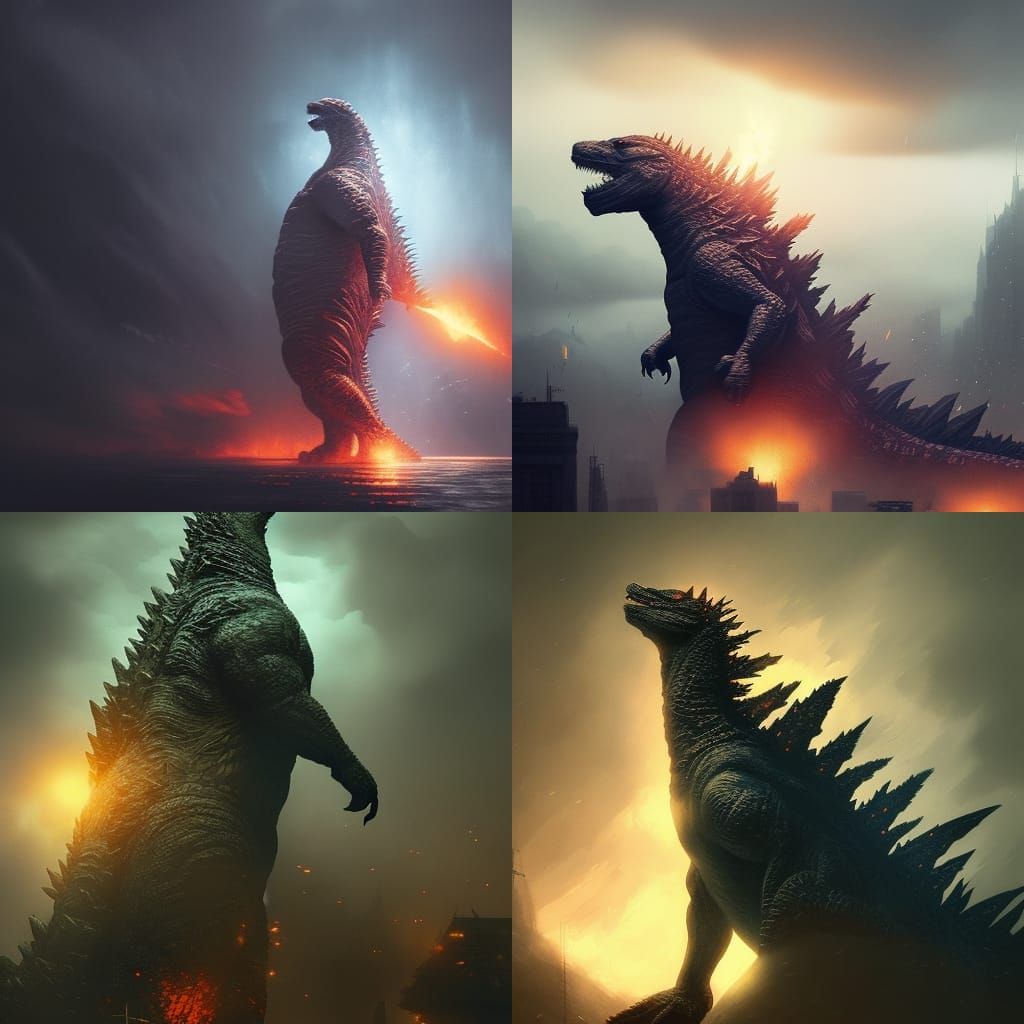 godzilla a masterpiece, 8k resolution, dark fantasy concept art, by ...