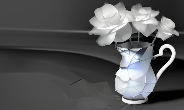 Radioactive ☢️ glowing Crystal rose bioluminescent neon ligh...