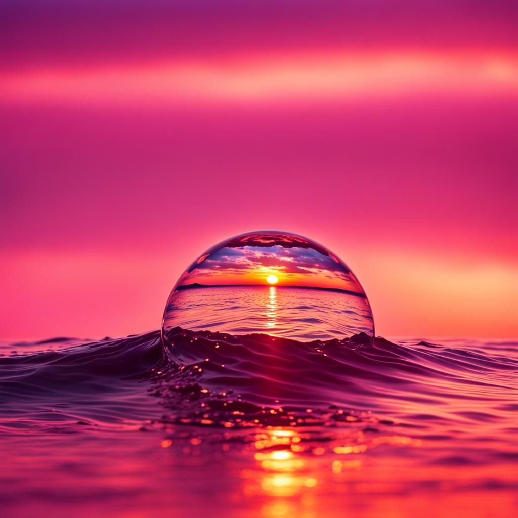 orange and pink sunset  by @Vlana