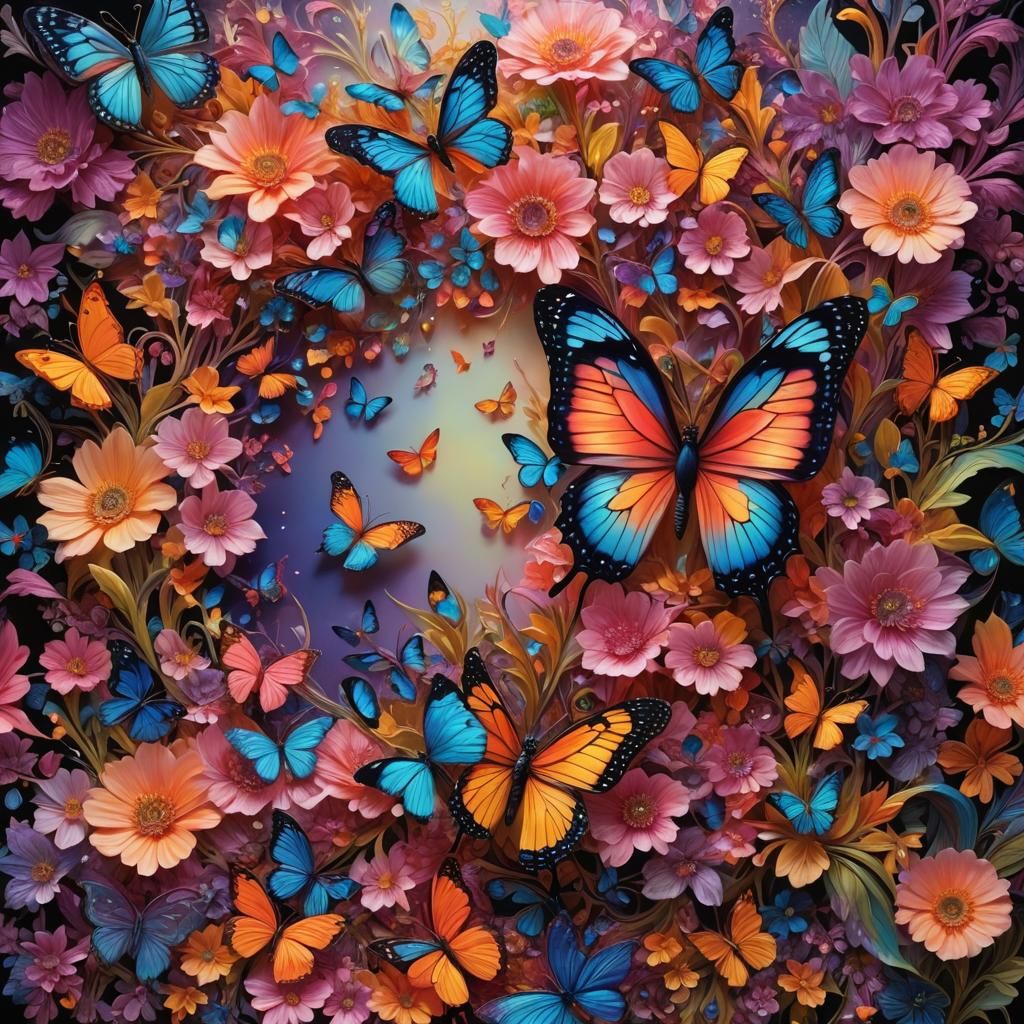 Butterflies - AI Generated Artwork - NightCafe Creator