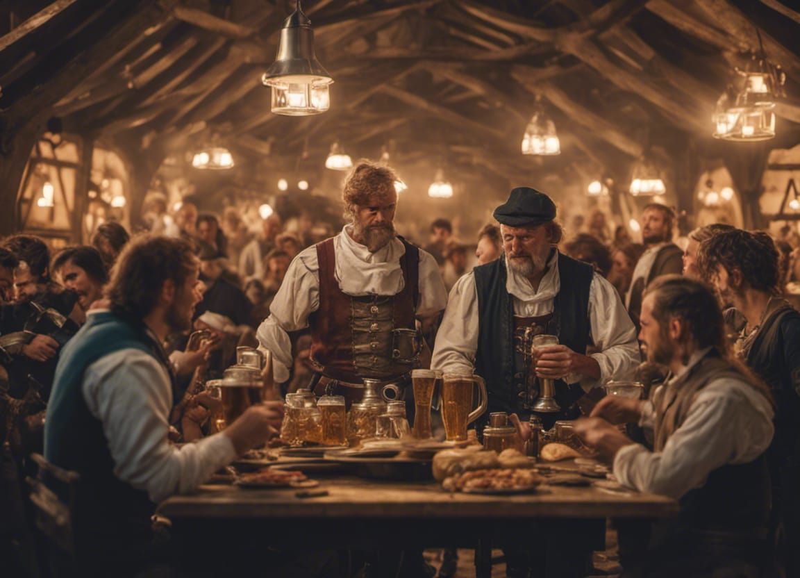 Old Friends Sitting Down for a Meal