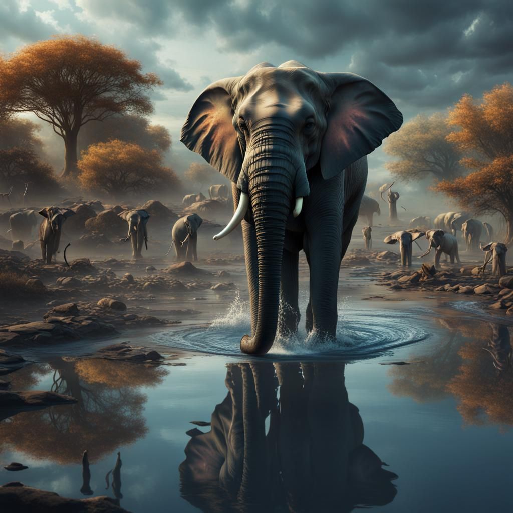 Elephants   by @nishinishand