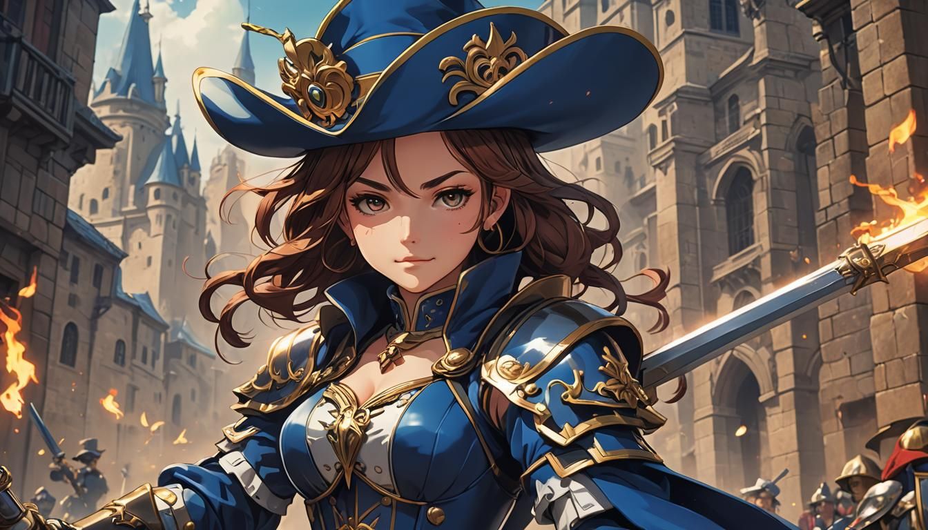 royal musketeer woman - AI Generated Artwork - NightCafe Creator