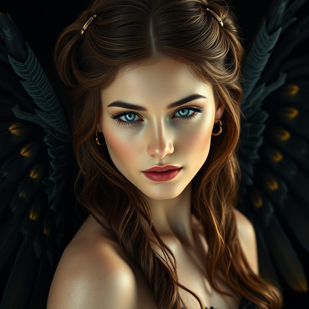 Cyberpunk Goddess in Angelic Splendor - AI Art