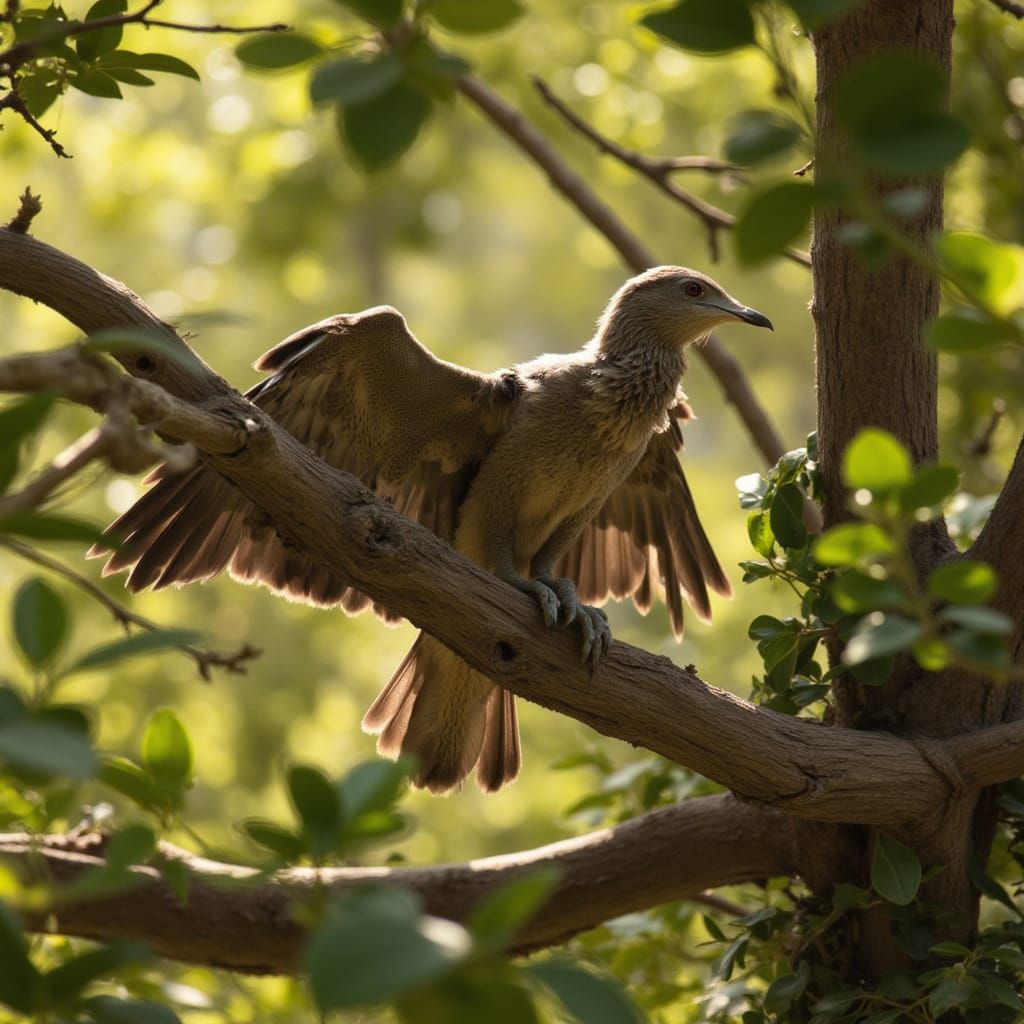 <lora:Epic Birds of Prey:1.0> Bird landing on tree branch