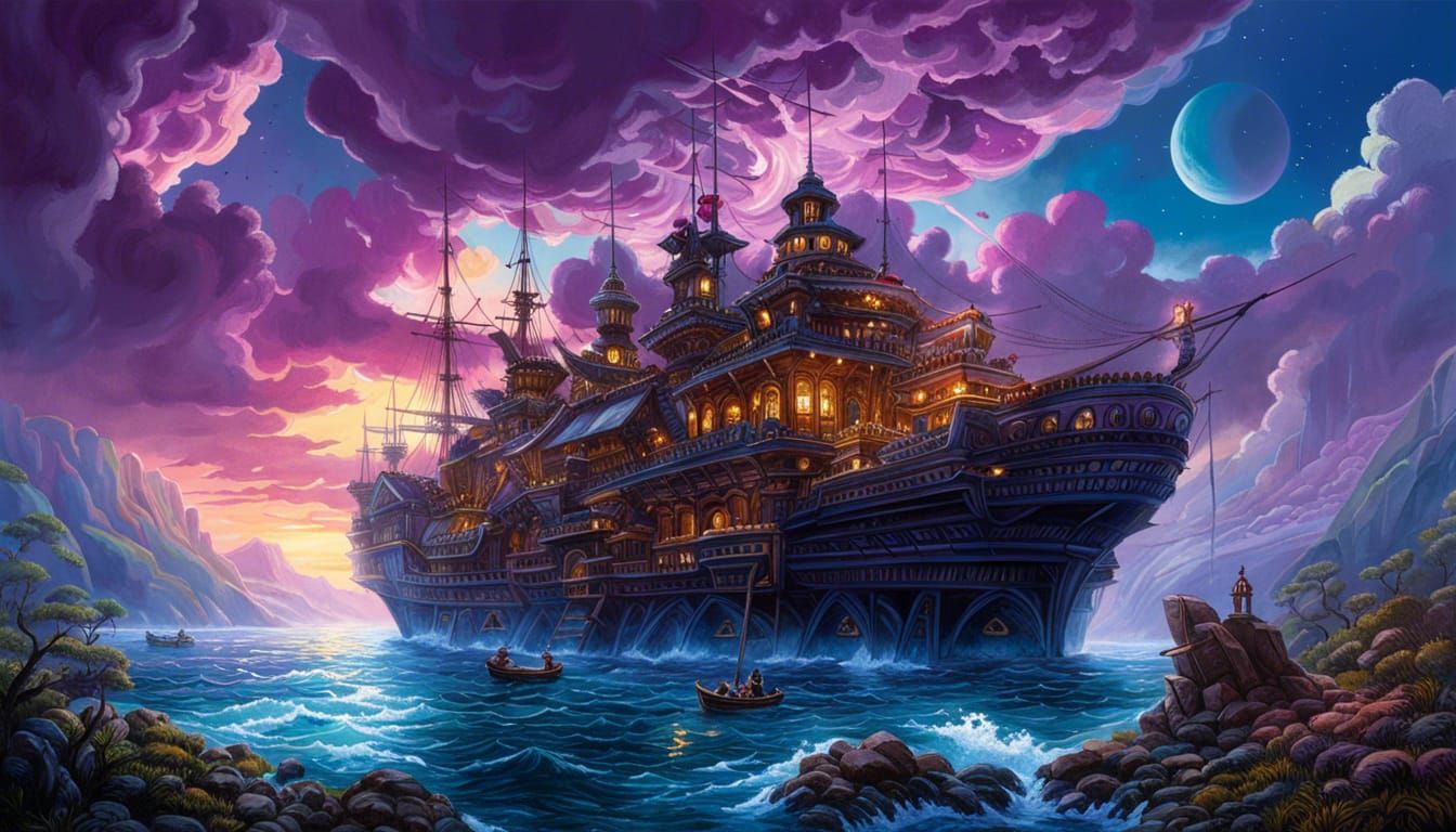 Ship of Fools  by @Prettysleepy Art