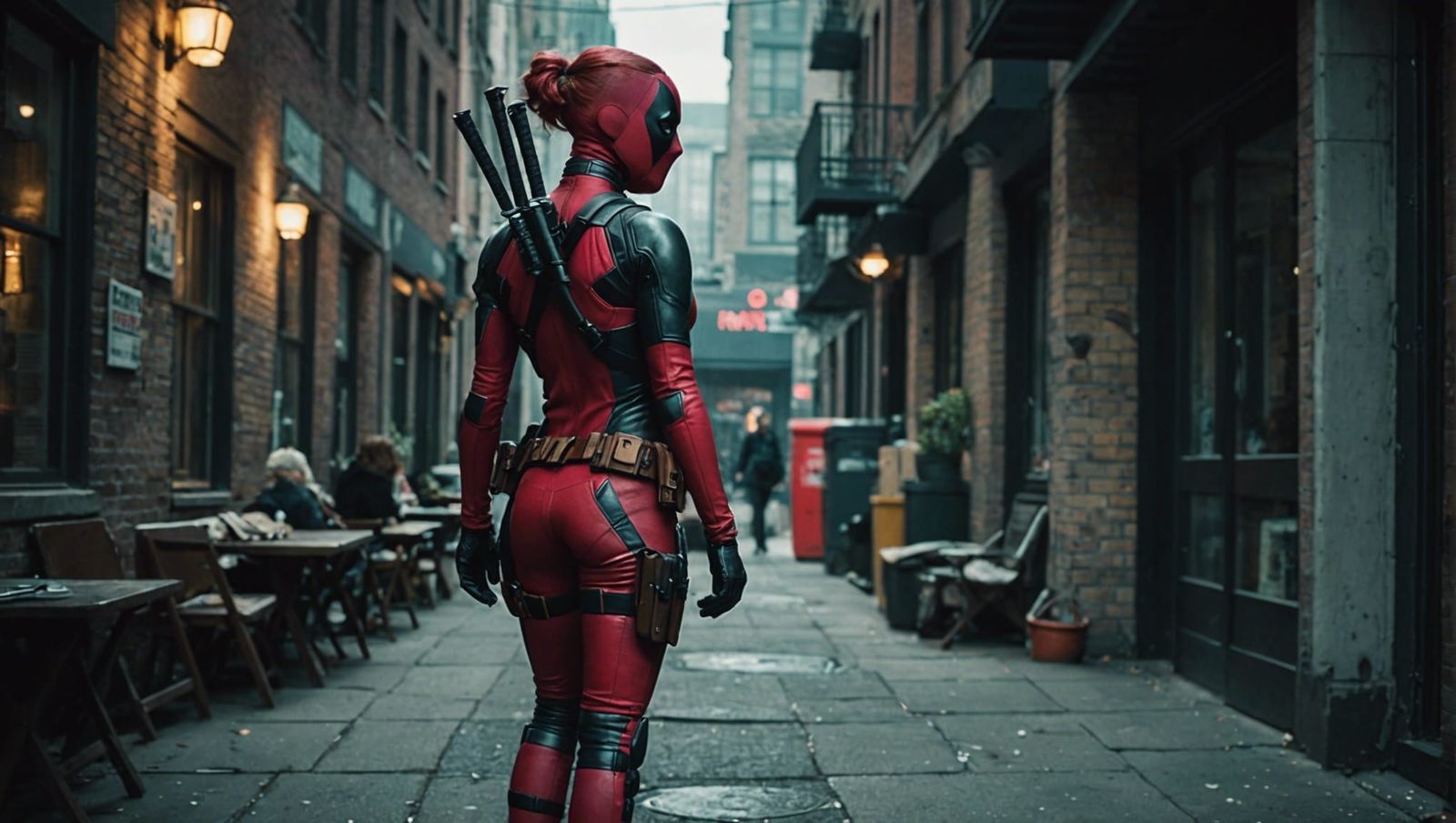 Chloe Fineman as Lady Deadpool - AI Generated Artwork - NightCafe Creator