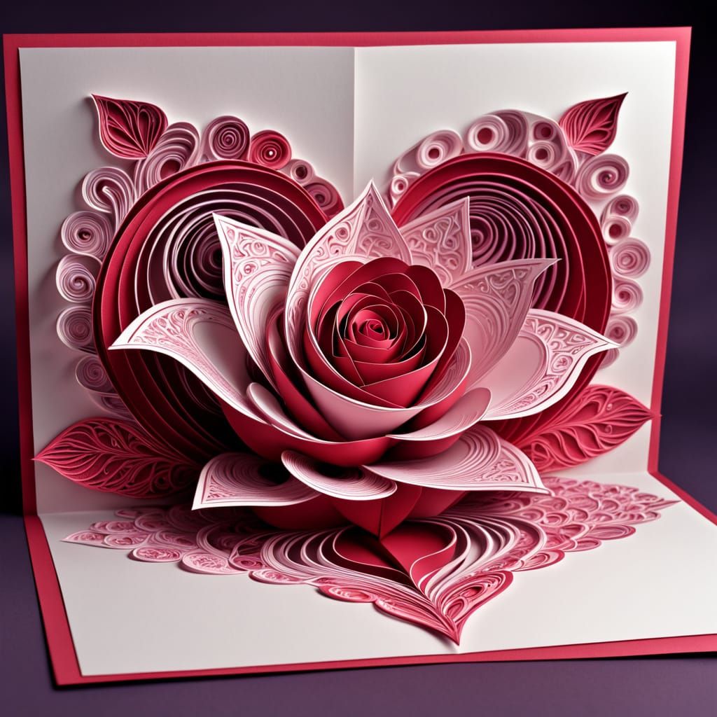 Valentine's Day Rose Bouquet Card  by @Thomas