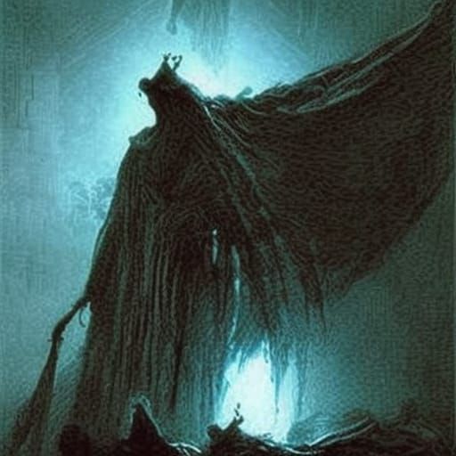 Shadow entities, untold amount of suffering, multiple figure...