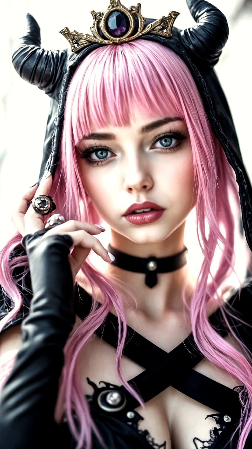 Sinister Princess in Dark Snowy World, Gothic Crown