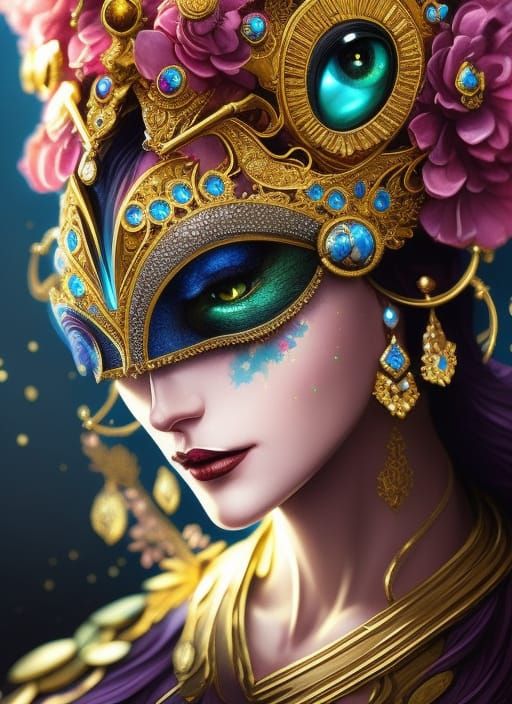 Masquerade in Fairyland - AI Generated Artwork - NightCafe Creator